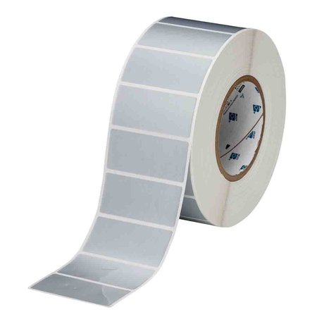 BRADY Tamper-Resistant Metallized Vinyl Labels 1.25 in H x 2.75 in W Silver 3000/RL THT-7-362-3